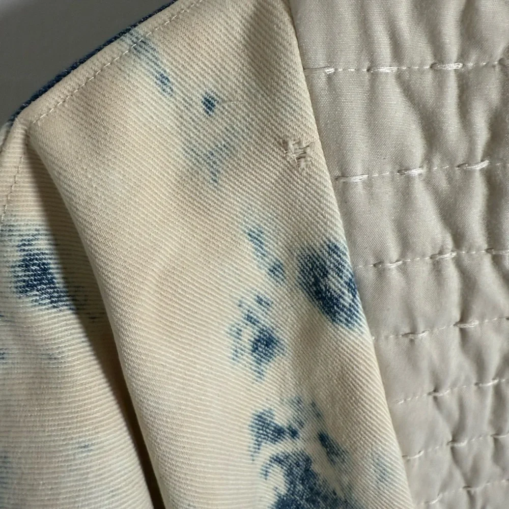 Custom Kimono Style Acid Wash Bleached Jean Denim Jacket - Picture 12 of 12